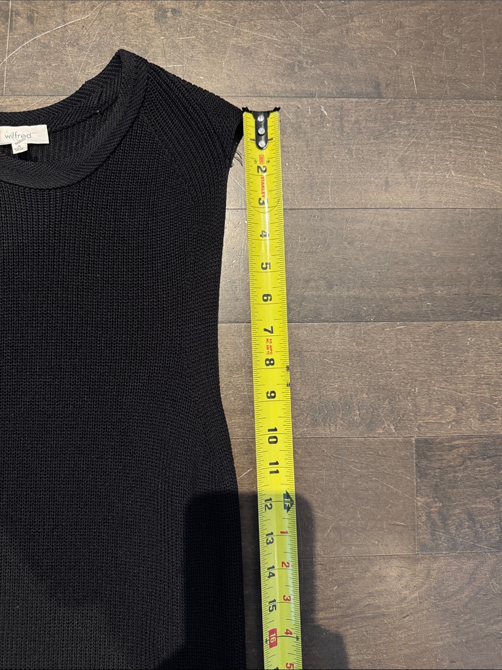 Aritzia | Wilfred Palmier Sleeveless Tunic Sweater Vest Black | US M - Picture 15 of 16